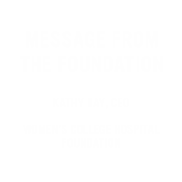 Message from the Foundation